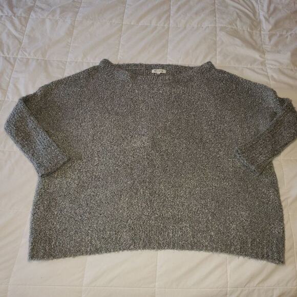 Miracle medium/ large grey oversized scoop neck knit sweater - Picture 1 of 7